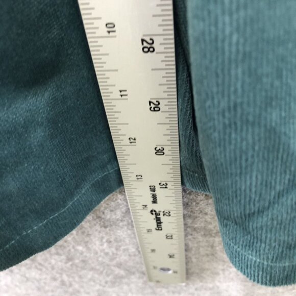 Airshiner Girls Size 10 Green Velvet Dress Long Sleeve Ruffle Holiday Fall 140 - Picture 8 of 10